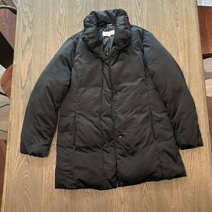 Calvin Klein Duck Down Filled Puffer Winter Coat Black Size L